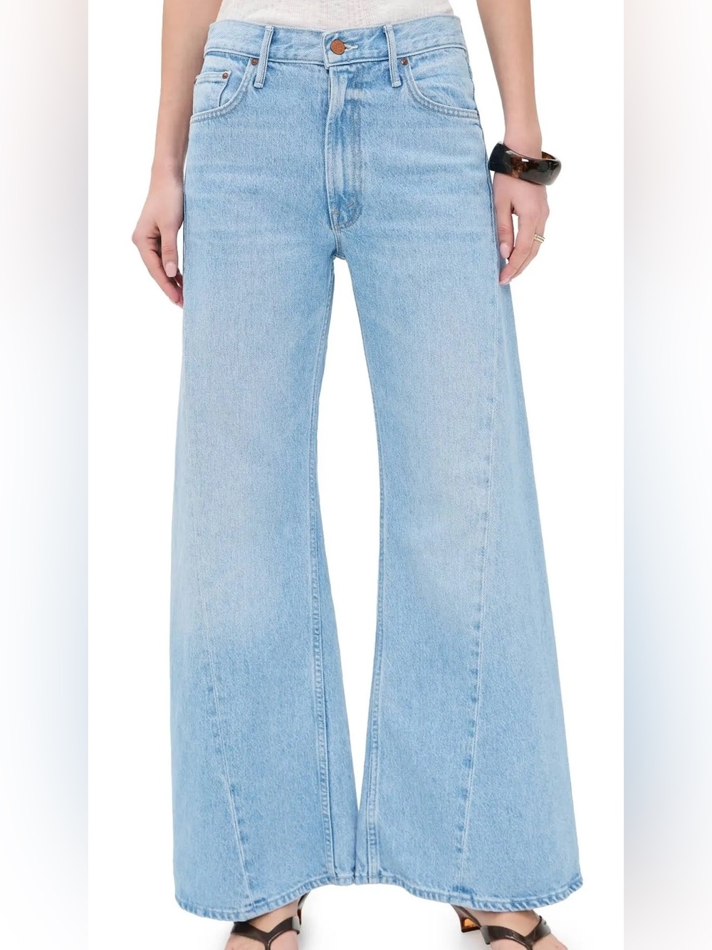 Mother SNACKS the lemon twist jeans in munchies